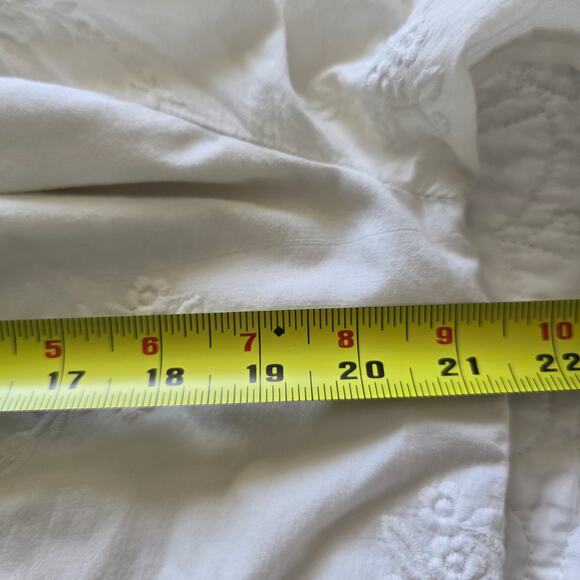 Abercrombie & Fitch Embroidered Lace Off Shoulder Dress White M Cottage Bridal - Picture 7 of 8